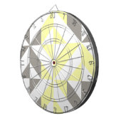 黄色とシルバーの幾何学的ジグザグ ダーツボード (正面右)