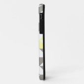 黄色とシルバーの幾何学的ジグザグ Case-Mate iPhoneケース (裏面/左)