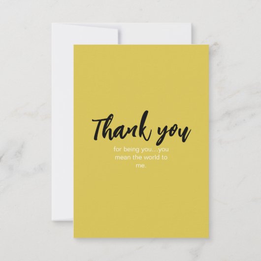 黄色とストライプの黒 サンキューカード (裏面)