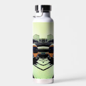 黄色とターコイズ列車 ウォーターボトル (右面)