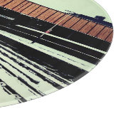 黄色とターコイズ カッティングボード (角)