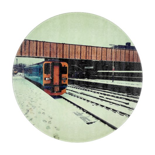 黄色とターコイズ カッティングボード (正面)