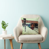 黄色とターコイズ クッション (椅子)