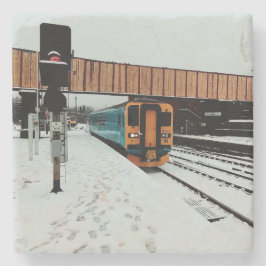 黄色とターコイズ ストーンコースター