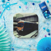 黄色とターコイズ ペーパープレート (パーティー)