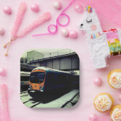 黄色とターコイズ ペーパープレート (パーティー)