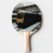 黄色とターコイズ 卓球ラケット (裏面)