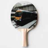黄色とターコイズ 卓球ラケット (正面)