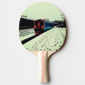 黄色とターコイズ 卓球ラケット (裏面)