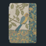 黄色とティール（緑がかった色）の青い鳥が枝に止まる iPad MINIカバー<br><div class="desc">この黄色絵画とティール（緑がかった色）の青い鳥の枝の美しいサイズは、任意のZazzle製品に完全にフィットする。コラージュインスパイアのChariklia Zarrisは多くのパターン、花と葉で構成され違うる。今日は手に入れろ！</div>