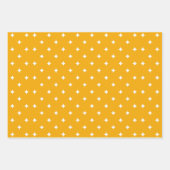 黄色とティール(緑がかった色)の青のタイのセット3 ラッピングペーパーシート (正面2)