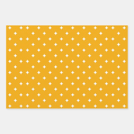 黄色とティール(緑がかった色)の青のタイのセット3 ラッピングペーパーシート (正面2)