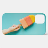 黄色とピンクのつららを持つ人 Case-Mate iPhoneケース (裏面 (横))