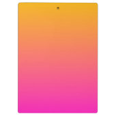 黄色とピンクのグラデーショングラデーション クリップボード (裏面)