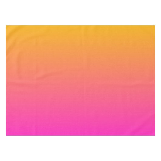 黄色とピンクのグラデーショングラデーション テーブルクロス (正面(横))