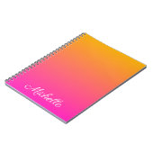 黄色とピンクのグラデーショングラデーション ノートブック (左側)