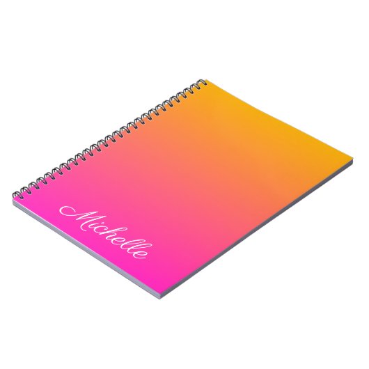 黄色とピンクのグラデーショングラデーション ノートブック (左側)