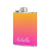 黄色とピンクのグラデーショングラデーション フラスク (左)