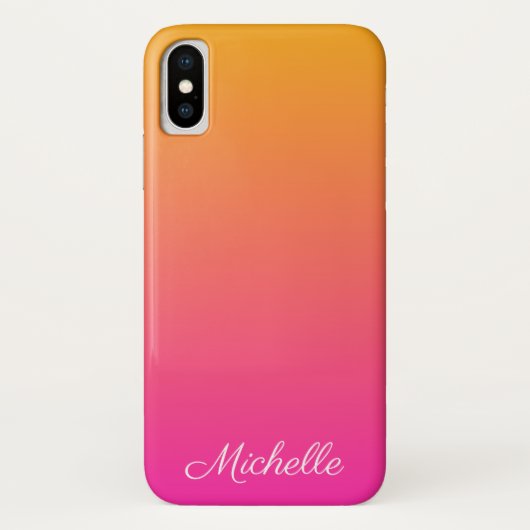 黄色とピンクのグラデーショングラデーション Case-Mate iPhoneケース (裏面)
