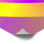 黄色とピンクのスパイラルリングや輪 ポスター (角)