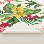 黄色とピンクのハイビスカス シェルパブランケット (3/4)