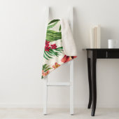 黄色とピンクのハイビスカス シェルパブランケット (インサイチュ)