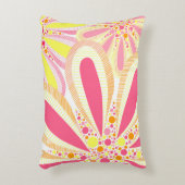 黄色とピンクの春の花 アクセントクッション (正面(垂直))