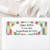 黄色とピンクの楕円 ラベル (インサイチュ)