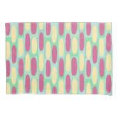 黄色とピンクの楕円 枕カバー (正面)