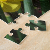 黄色とピンクの水仙のペア 春の花 ジグソーパズル (側面)