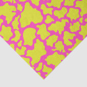 黄色とピンクの牛のパッチデコページ 薄葉紙 (詳細)