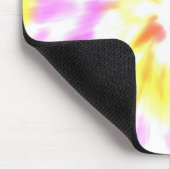 黄色とピンクの絞り染め マウスパッド (コーナー)