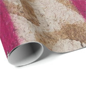 黄色とピンクの絵を描壁 ラッピングペーパー (ロールコーナー)