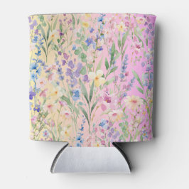 黄色とピンクの色とりどりの花 缶クーラー