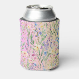 黄色とピンクの色とりどりの花 缶クーラー
