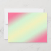 黄色とピンクの芍薬返信カード 招待状 (裏面)