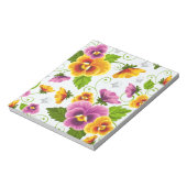 黄色とピンクの花柄 ノートパッド (回転)