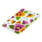 黄色とピンクの花柄 マグネット (左側)