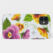 黄色とピンクの花柄 Case-Mate iPhoneケース (裏面(横))