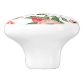 黄色とピンクの花 セラミックノブ (側面)