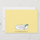 黄色とピンクの足跡ベビー発表 案内状 (裏面)