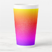 黄色とピンクの革のプリントマグ カフェラテマグ (正面)