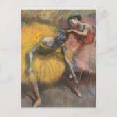 黄色とピンクの2人のダンサー | Edgar Degas ポストカード (正面)