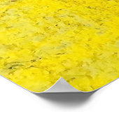 黄色とピンク色彩の鮮やかの壁 ポスター (角)