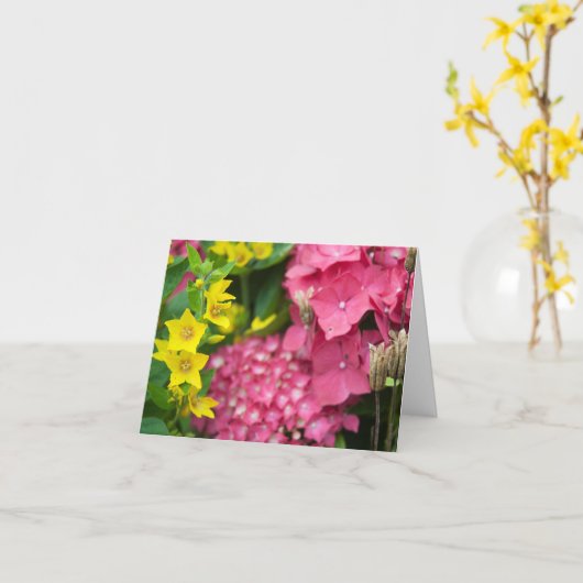 黄色とピンク カード (黄色い花)
