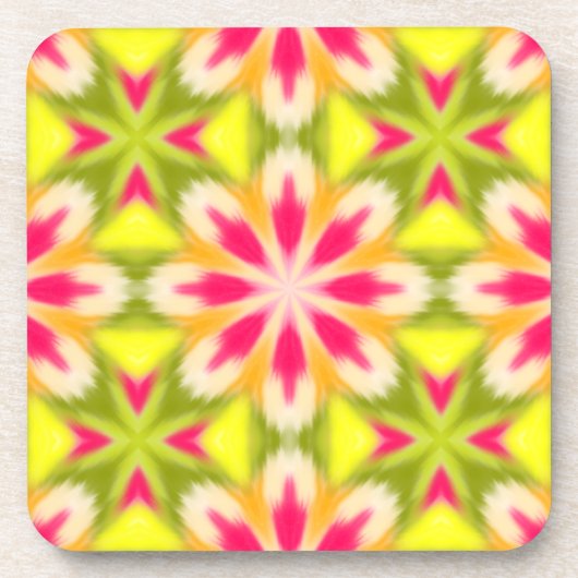 黄色とピンク コースター (正面)