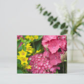 黄色とピンク ポストカード (スタンド正面)