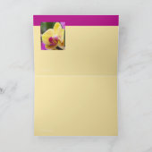 黄色とフシアオーキッド カード (内部)