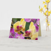 黄色とフシアオーキッド カード (黄色い花)