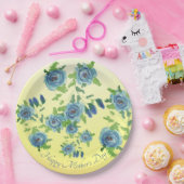 黄色とブルース ペーパープレート (パーティー)